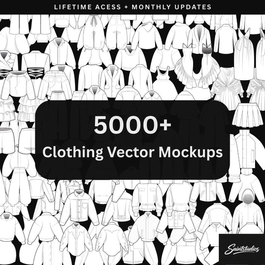 5,000+ Clothing Vector Mockups