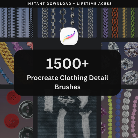 1500+ Procreate Clothing Detail Brushes
